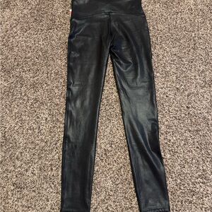 SPANX Black Faux Leather Leggings